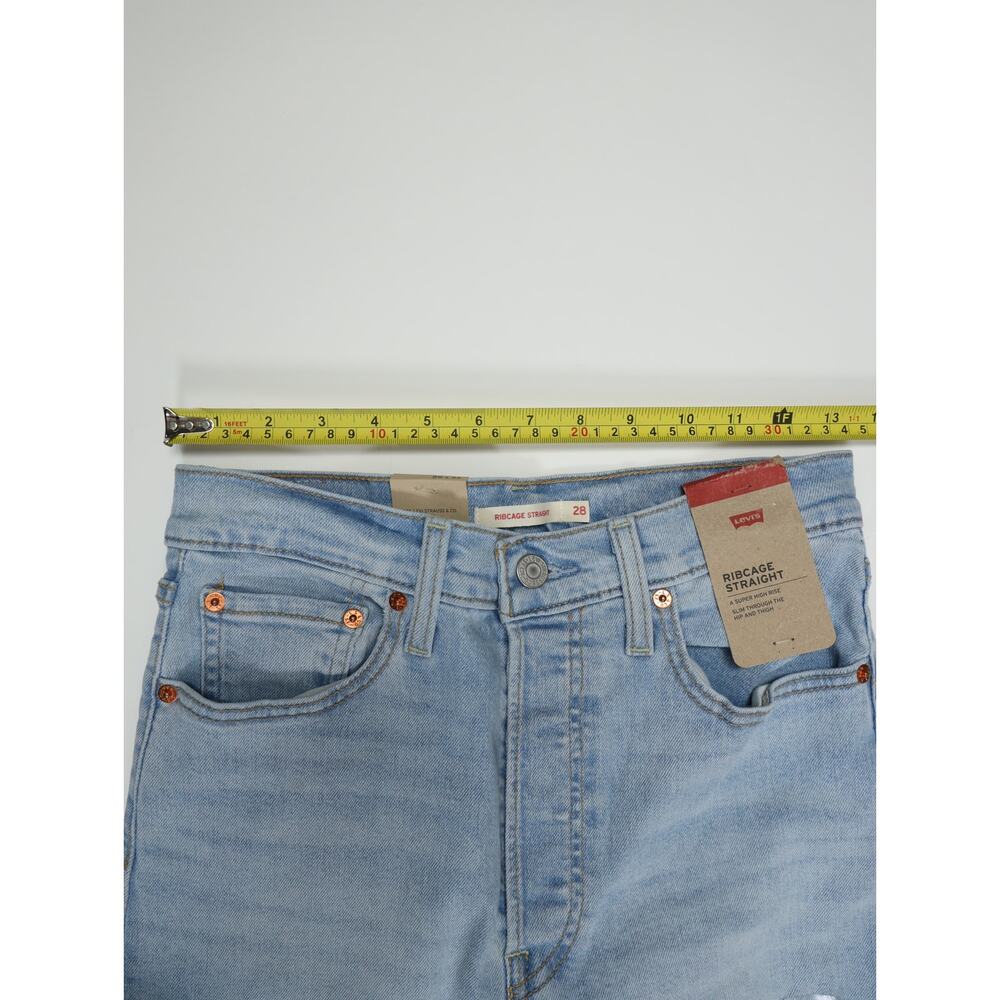 Levi’s Ribcage Straight Ankle Jean 28 X 32 Light Wash High Rise 90’s Classic NWT - Picture 13 of 16